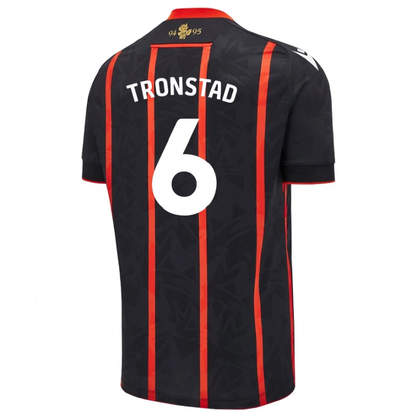 Danxen Kid Sondre Tronstad #6 Black Red Away Jersey 2024/25 T-Shirt