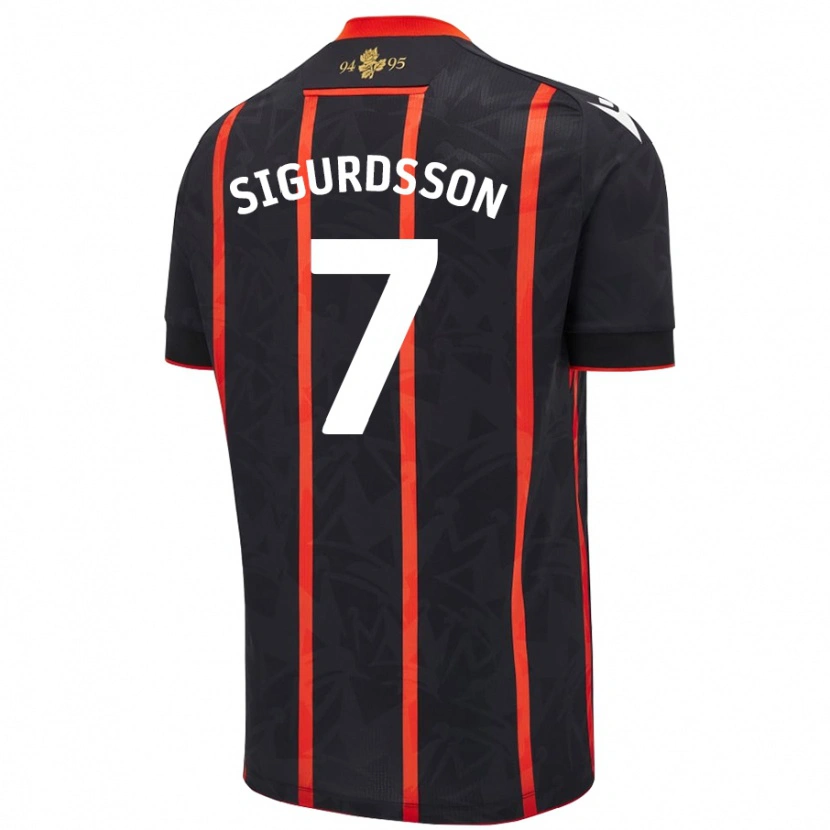 Danxen Kid Arnór Sigurdsson #7 Black Red Away Jersey 2024/25 T-Shirt