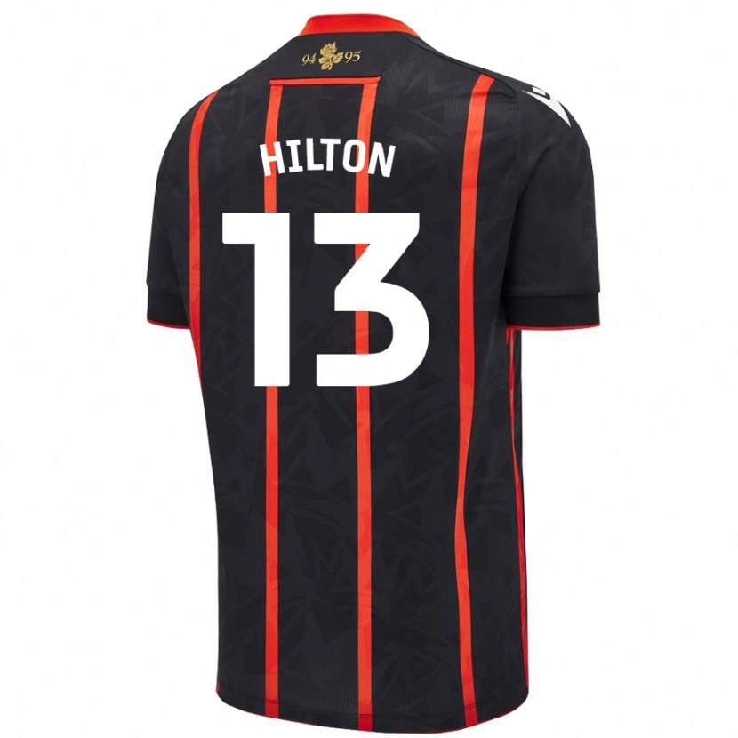 Danxen Kid Joe Hilton #13 Black Red Away Jersey 2024/25 T-Shirt