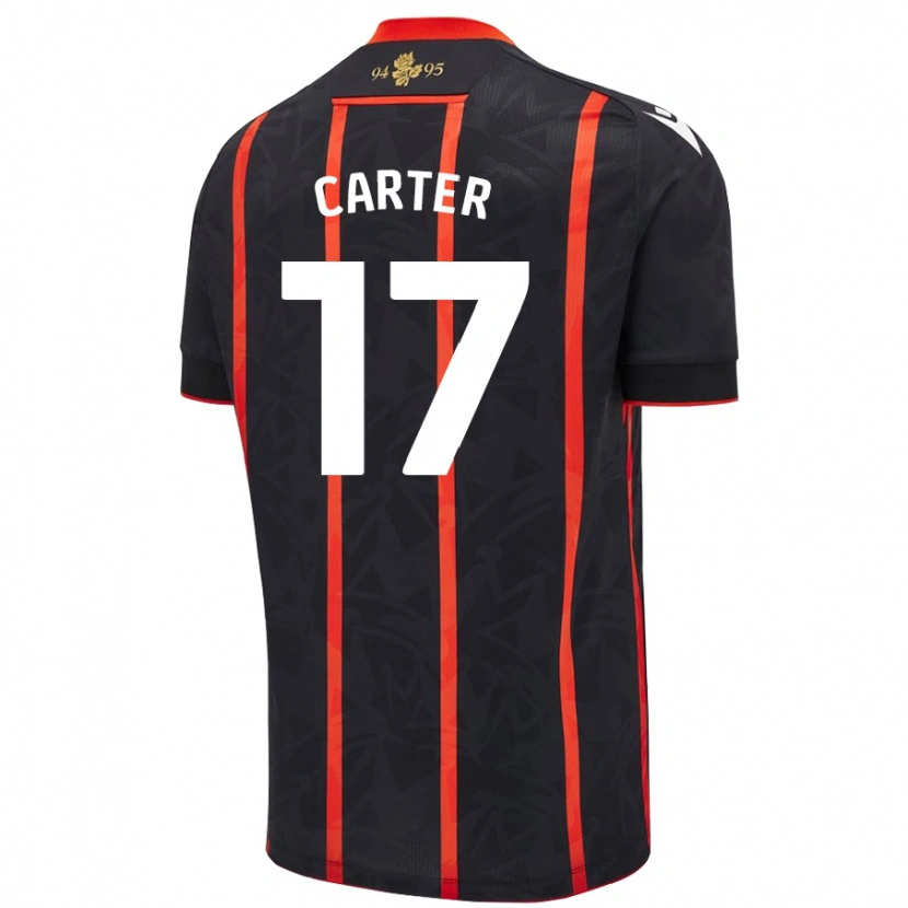 Danxen Kid Hayden Carter #17 Black Red Away Jersey 2024/25 T-Shirt