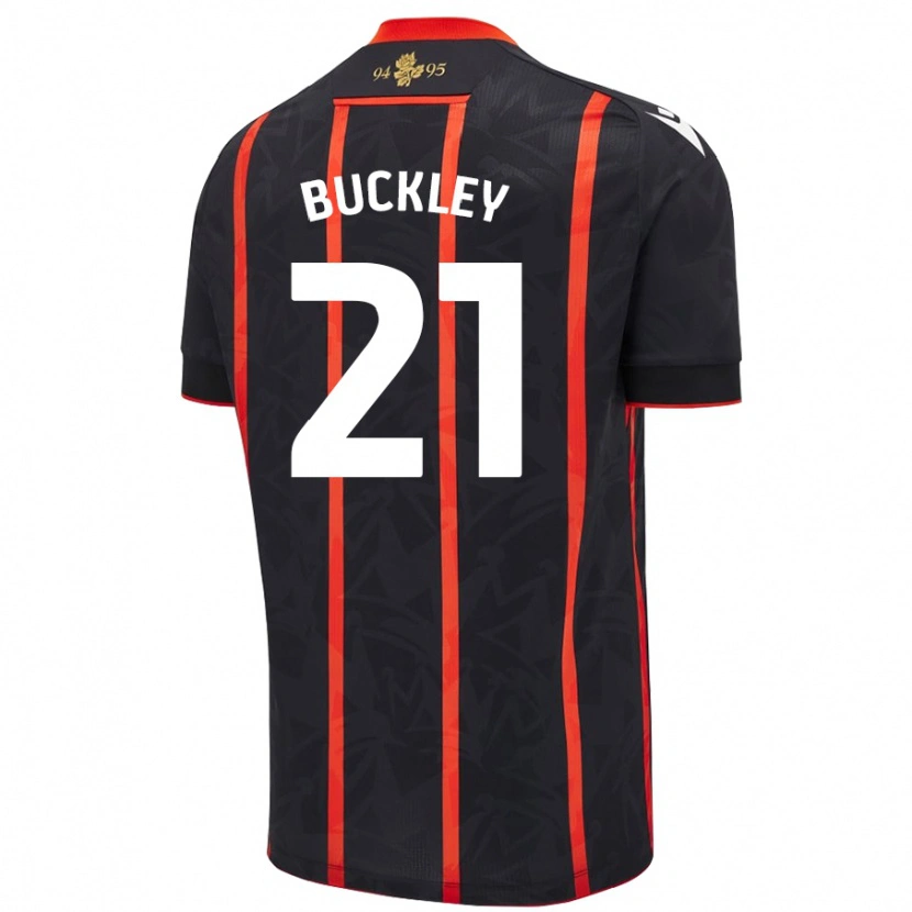 Danxen Kid John Buckley #21 Black Red Away Jersey 2024/25 T-Shirt