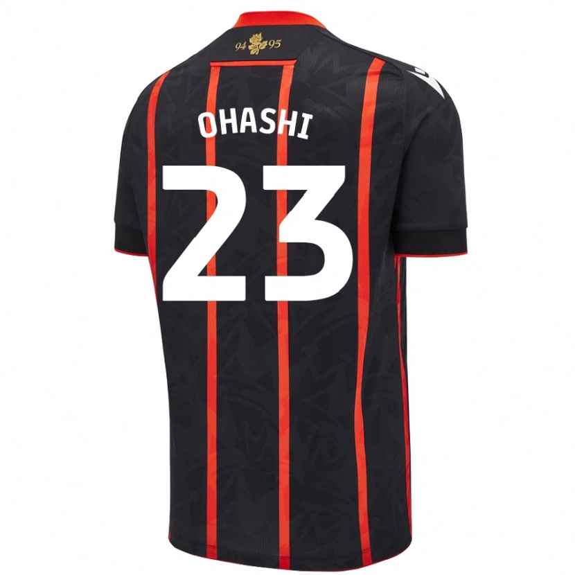 Danxen Kid Yuki Ohashi #23 Black Red Away Jersey 2024/25 T-Shirt