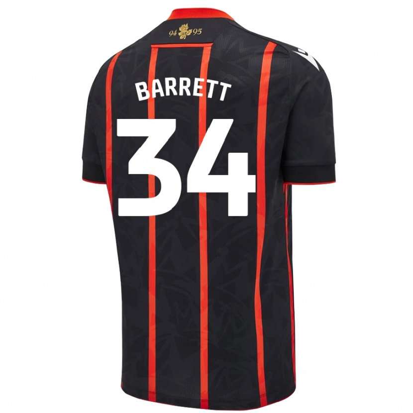 Danxen Kid Jack Barrett #34 Black Red Away Jersey 2024/25 T-Shirt