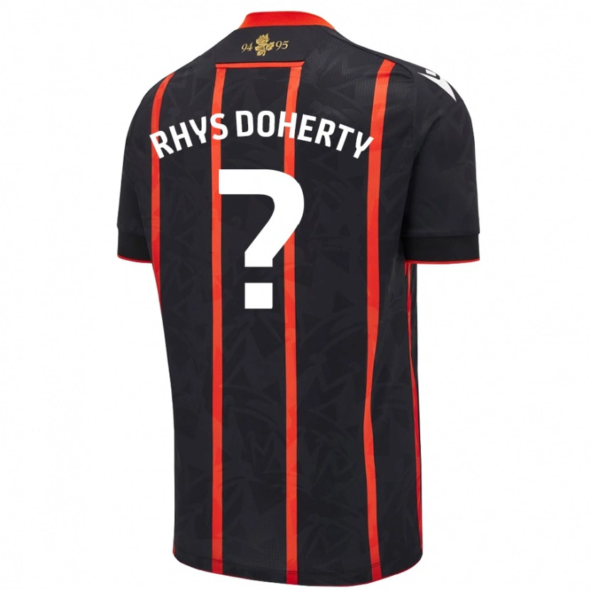 Danxen Kid Rhys Doherty #0 Black Red Away Jersey 2024/25 T-Shirt