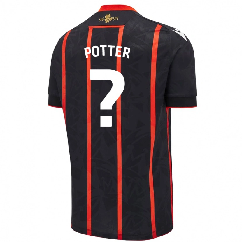 Danxen Kid Aaron Potter #0 Black Red Away Jersey 2024/25 T-Shirt