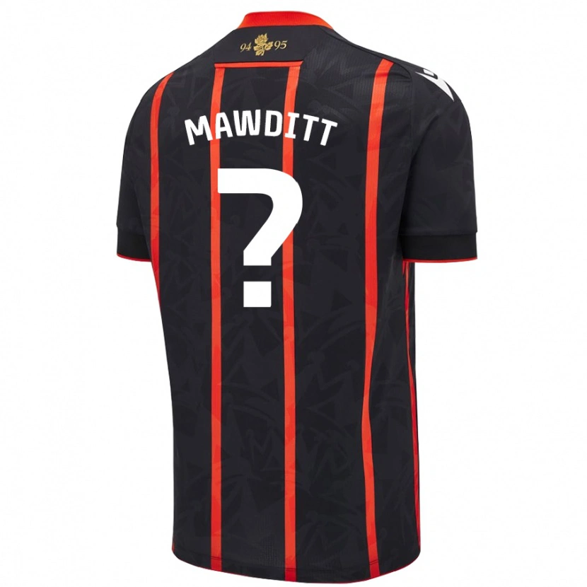 Danxen Kid Jack Mawditt #0 Black Red Away Jersey 2024/25 T-Shirt