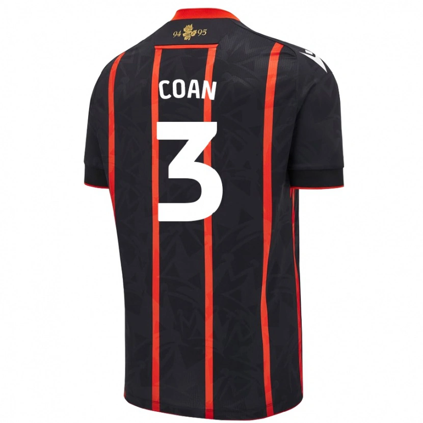 Danxen Kid Hannah Coan #3 Black Red Away Jersey 2024/25 T-Shirt