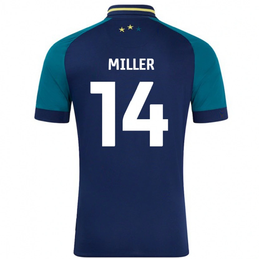 Danxen Kid Mickel Miller #14 Navy Dark Green Away Jersey 2024/25 T-Shirt