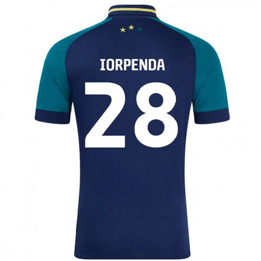 Danxen Kid Tom Iorpenda #28 Navy Dark Green Away Jersey 2024/25 T-Shirt