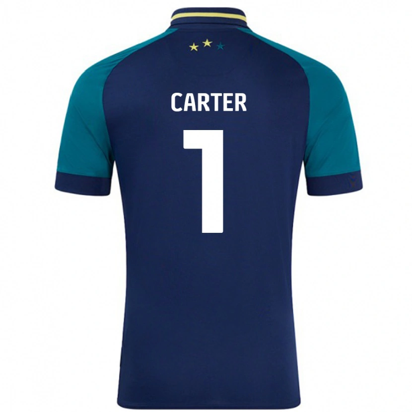 Danxen Kid Laura Carter #1 Navy Dark Green Away Jersey 2024/25 T-Shirt