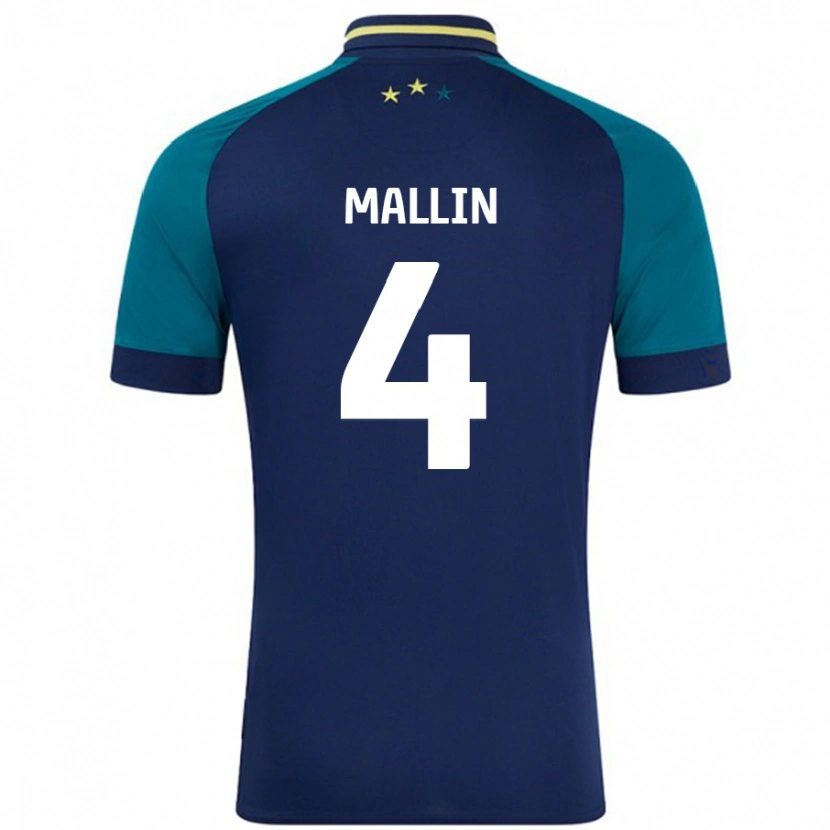 Danxen Kid Kate Mallin #4 Navy Dark Green Away Jersey 2024/25 T-Shirt