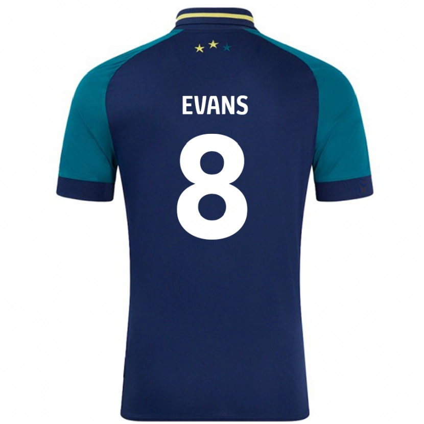 Danxen Kid Charley Evans #8 Navy Dark Green Away Jersey 2024/25 T-Shirt