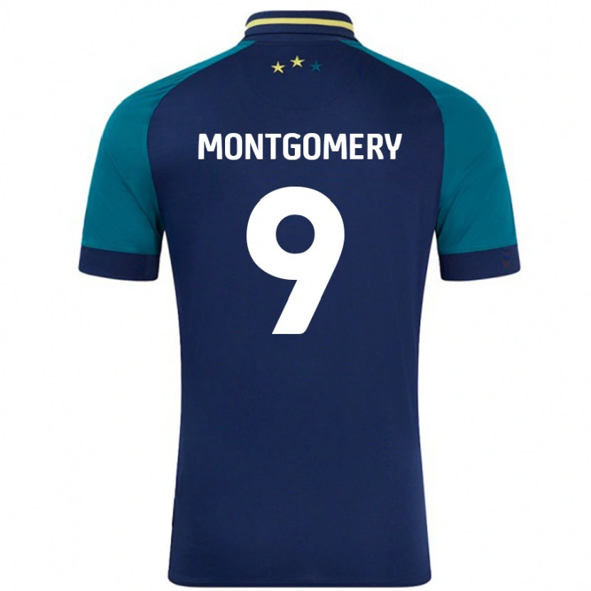 Danxen Kid Ria Montgomery #9 Navy Dark Green Away Jersey 2024/25 T-Shirt