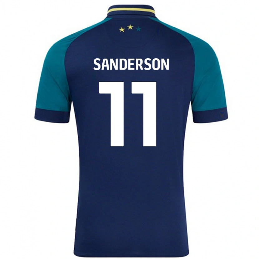 Danxen Kid Brittany Sanderson #11 Navy Dark Green Away Jersey 2024/25 T-Shirt