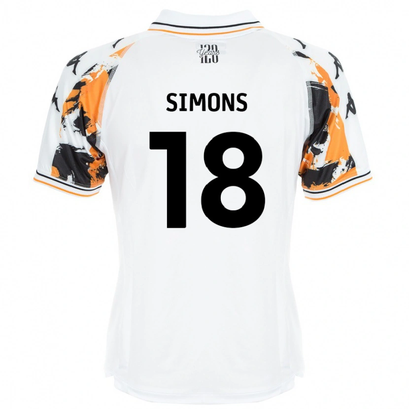 Danxen Kid Xavier Simons #18 White Away Jersey 2024/25 T-Shirt