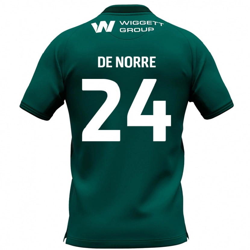 Danxen Kid Casper De Norre #24 Green Away Jersey 2024/25 T-Shirt