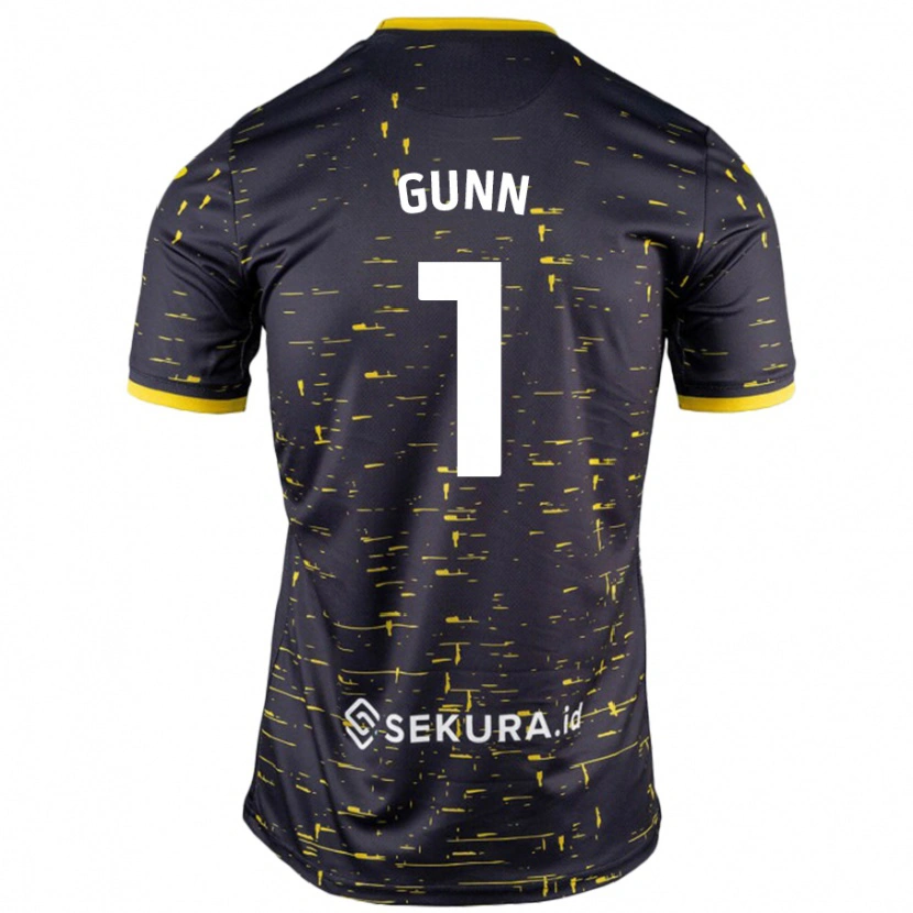 Danxen Kid Angus Gunn #1 Black Yellow Away Jersey 2024/25 T-Shirt