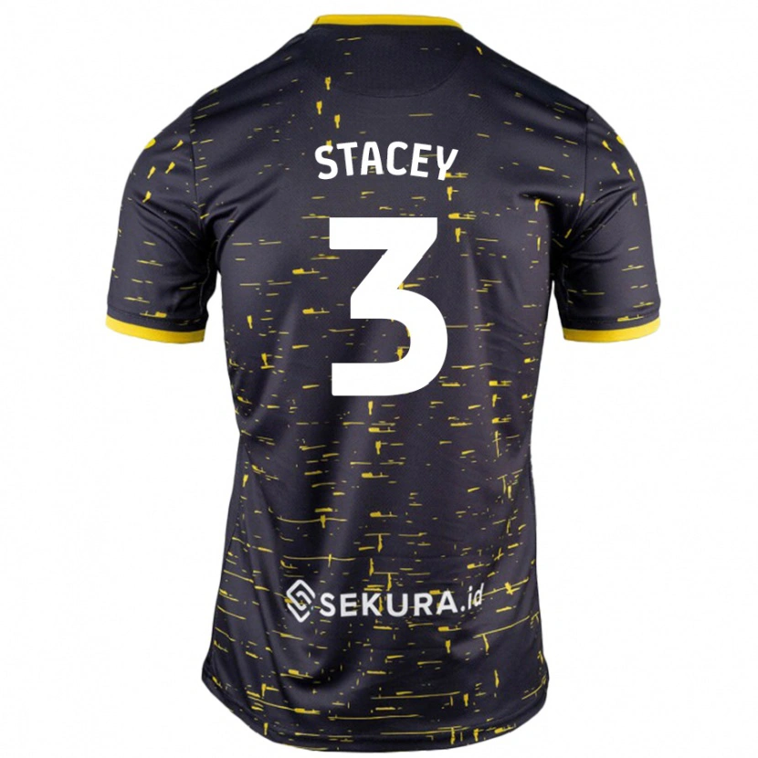 Danxen Kid Jack Stacey #3 Black Yellow Away Jersey 2024/25 T-Shirt