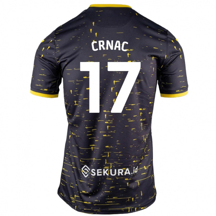 Danxen Kid Ante Crnac #17 Black Yellow Away Jersey 2024/25 T-Shirt