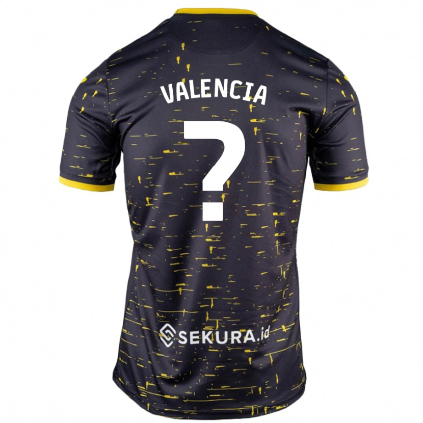 Danxen Kid Hugo Valencia #0 Black Yellow Away Jersey 2024/25 T-Shirt