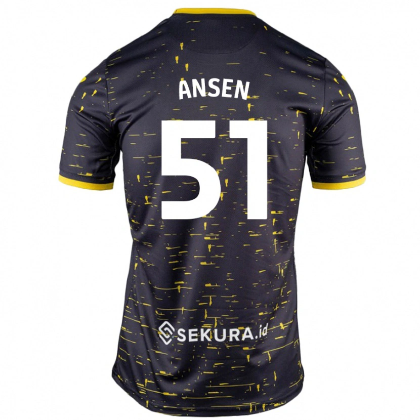 Danxen Kid Caleb Ansen #51 Black Yellow Away Jersey 2024/25 T-Shirt