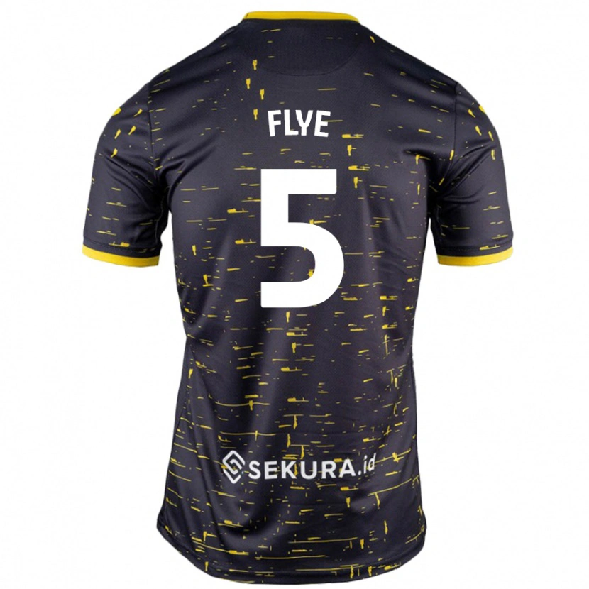 Danxen Kid Ceri Flye #5 Black Yellow Away Jersey 2024/25 T-Shirt