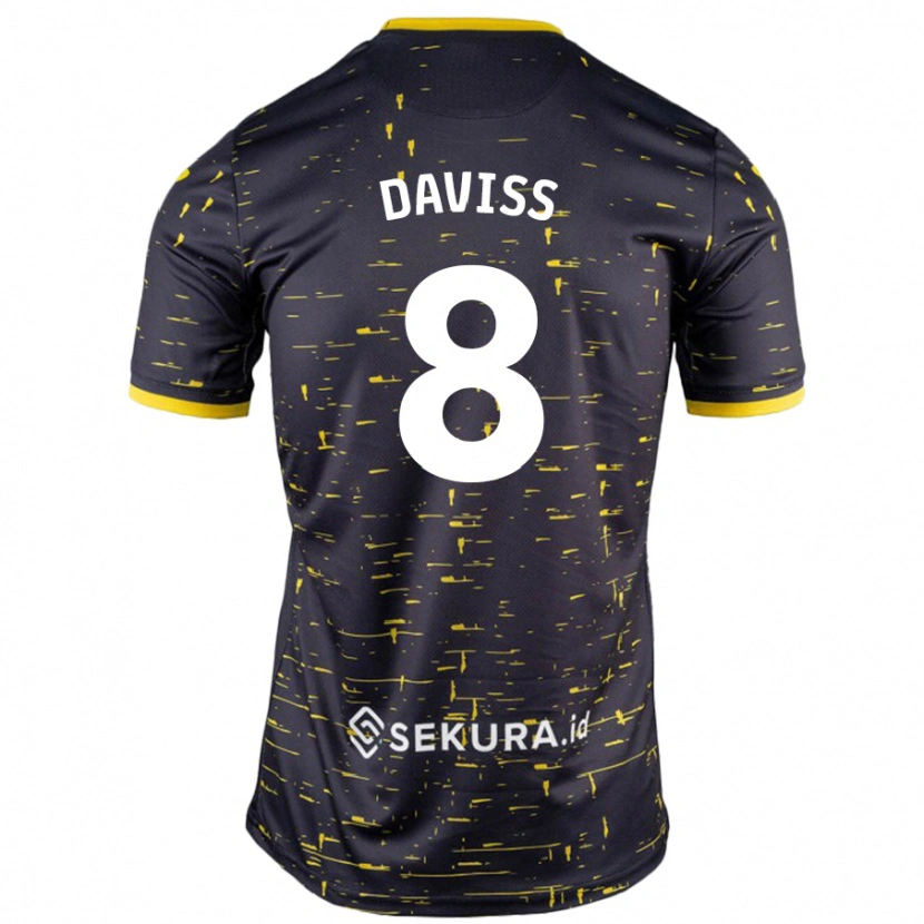 Danxen Kid Millie Daviss #8 Black Yellow Away Jersey 2024/25 T-Shirt