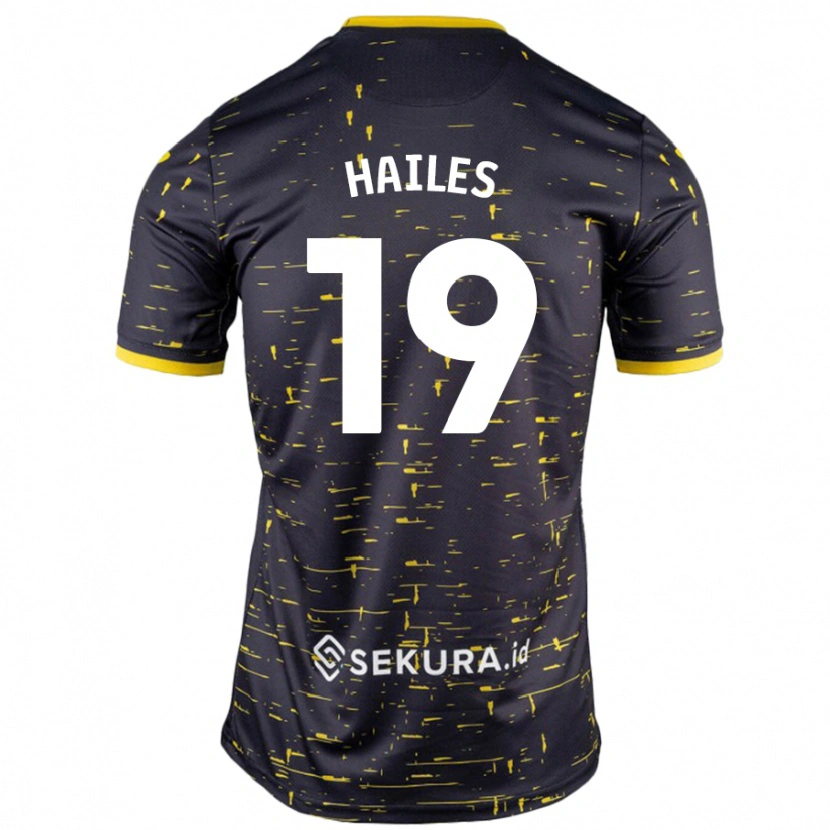 Danxen Kid Lauren Hailes #19 Black Yellow Away Jersey 2024/25 T-Shirt