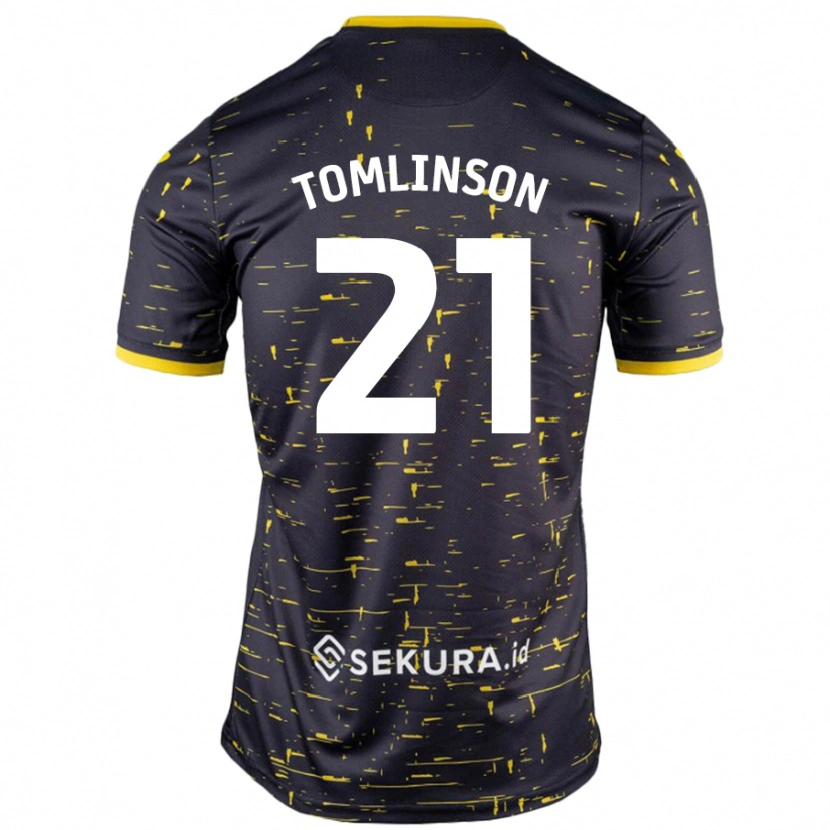 Danxen Kid Lauren Tomlinson #21 Black Yellow Away Jersey 2024/25 T-Shirt