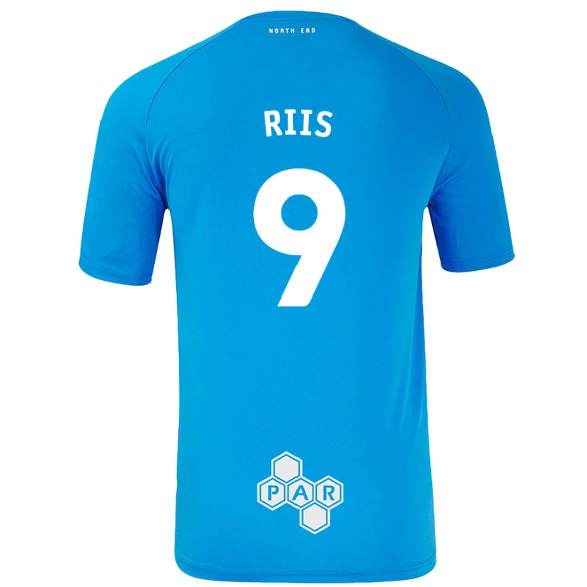 Danxen Kid Emil Riis #9 Sky Blue Away Jersey 2024/25 T-Shirt