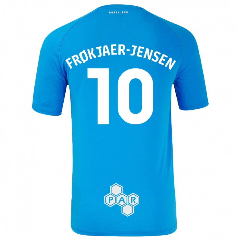 Danxen Kid Mads Frøkjaer-Jensen #10 Sky Blue Away Jersey 2024/25 T-Shirt