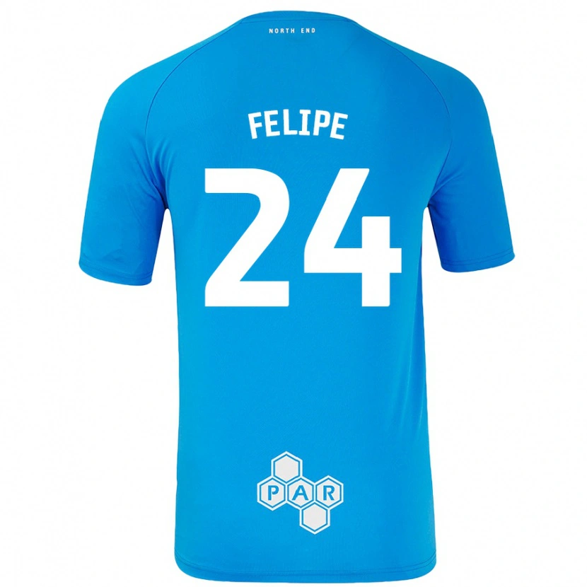 Danxen Kid Felipe #24 Sky Blue Away Jersey 2024/25 T-Shirt