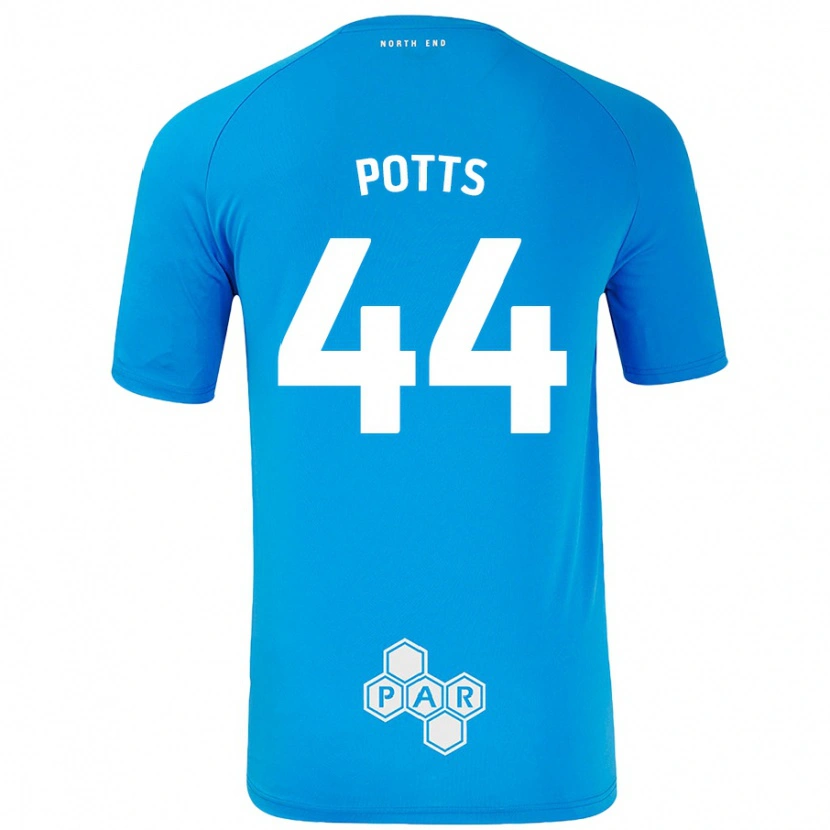 Danxen Kid Brad Potts #44 Sky Blue Away Jersey 2024/25 T-Shirt