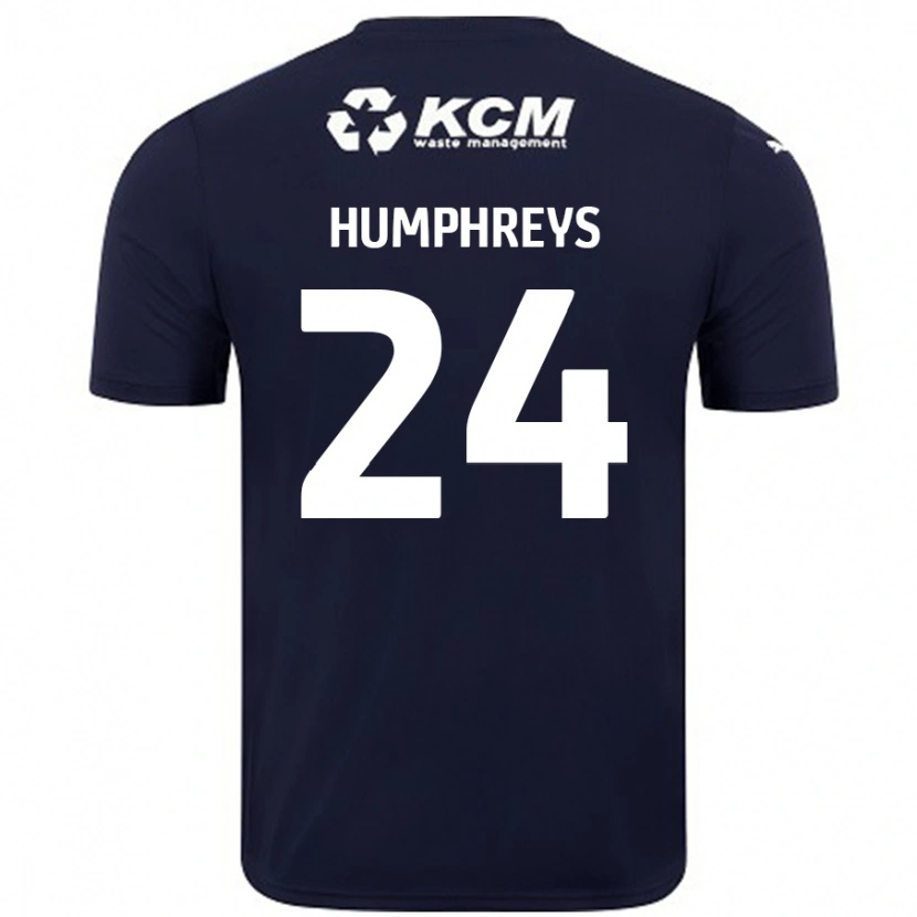 Danxen Kid Cameron Humphreys #24 Navy Blue Away Jersey 2024/25 T-Shirt