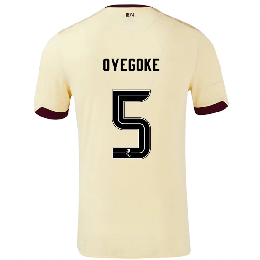 Danxen Kid Daniel Oyegoke #5 Cream Burgundy Away Jersey 2024/25 T-Shirt