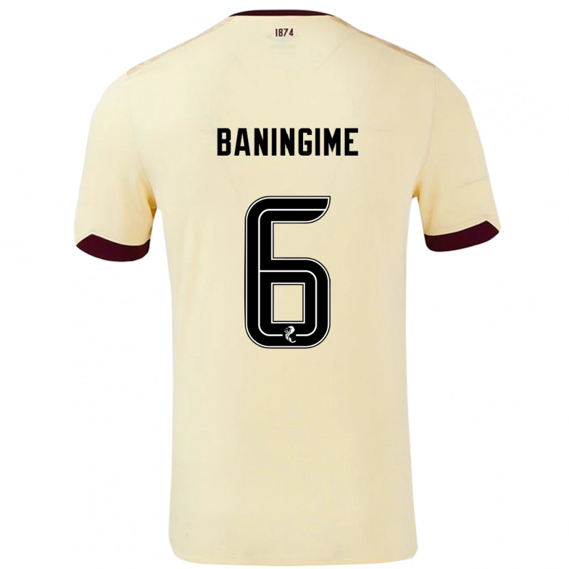 Danxen Kid Beni Baningime #6 Cream Burgundy Away Jersey 2024/25 T-Shirt