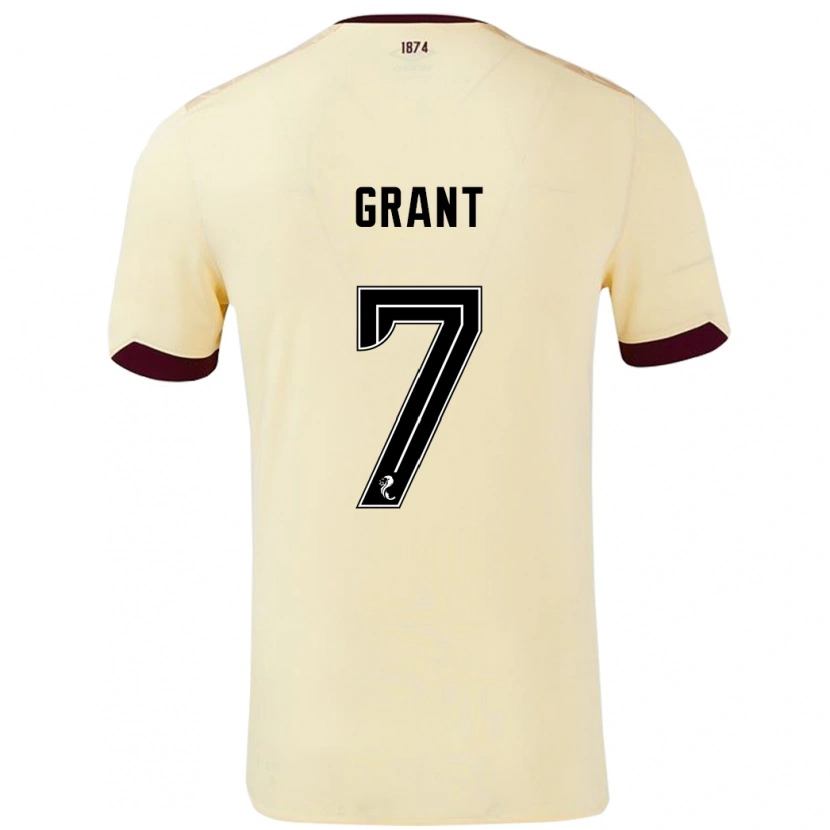 Danxen Kid Jorge Grant #7 Cream Burgundy Away Jersey 2024/25 T-Shirt