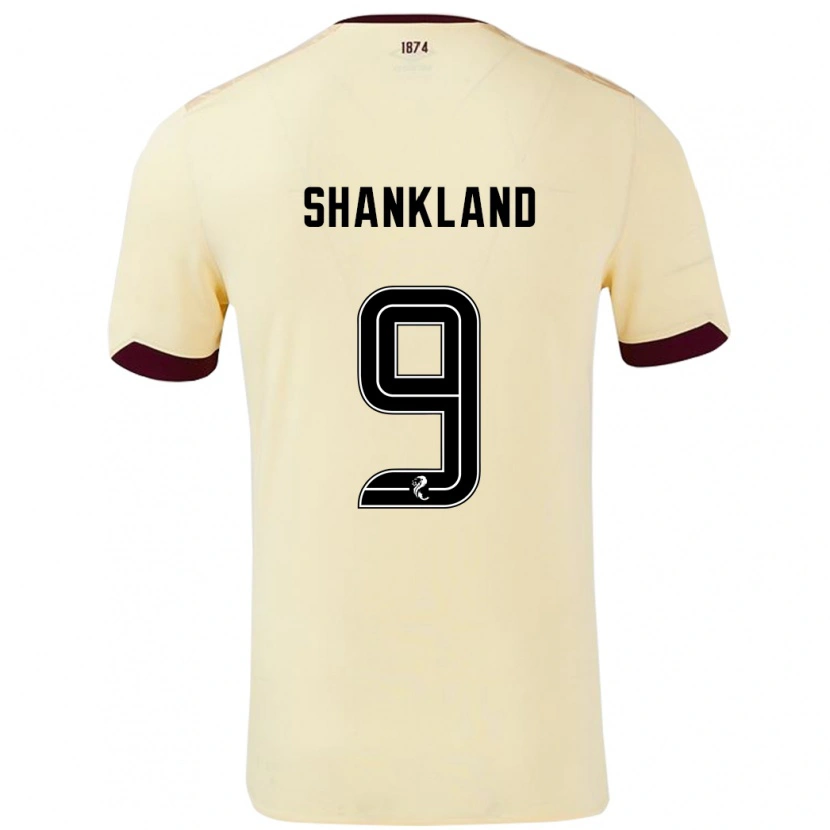 Danxen Kid Lawrence Shankland #9 Cream Burgundy Away Jersey 2024/25 T-Shirt