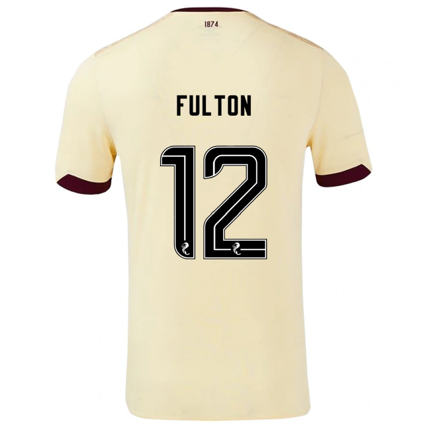 Danxen Kid Ryan Fulton #12 Cream Burgundy Away Jersey 2024/25 T-Shirt