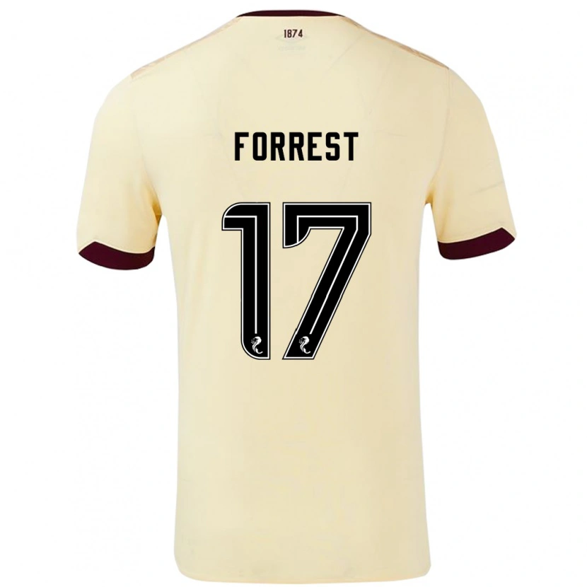 Danxen Kid Alan Forrest #17 Cream Burgundy Away Jersey 2024/25 T-Shirt