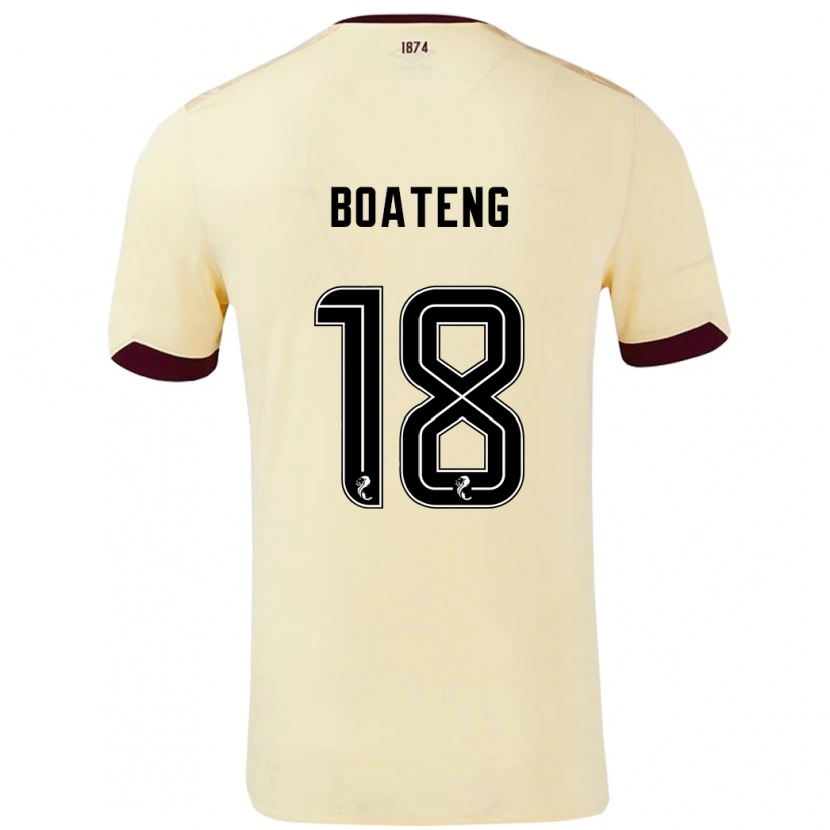 Danxen Kid Malachi Boateng #18 Cream Burgundy Away Jersey 2024/25 T-Shirt