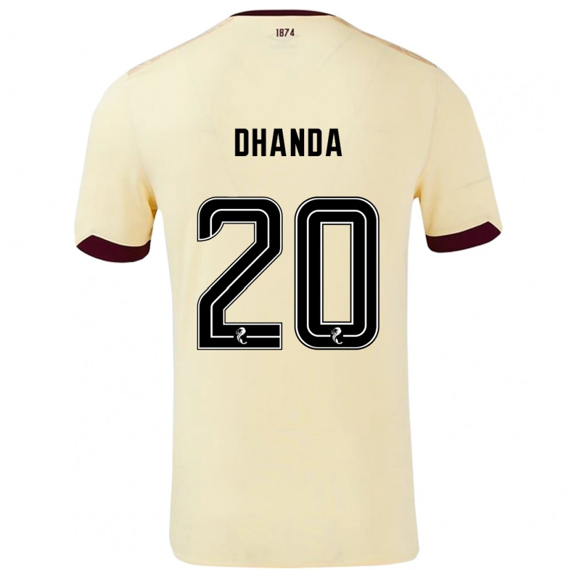 Danxen Kid Yan Dhanda #20 Cream Burgundy Away Jersey 2024/25 T-Shirt