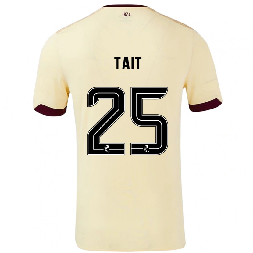 Danxen Kid Macaulay Tait #25 Cream Burgundy Away Jersey 2024/25 T-Shirt