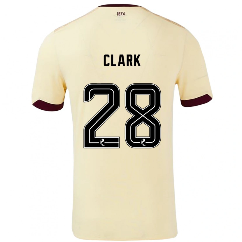 Danxen Kid Zander Clark #28 Cream Burgundy Away Jersey 2024/25 T-Shirt