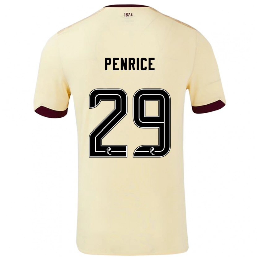 Danxen Kid James Penrice #29 Cream Burgundy Away Jersey 2024/25 T-Shirt