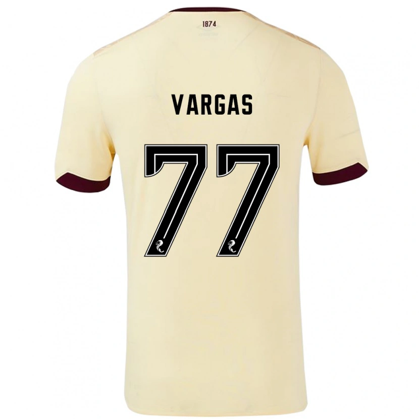 Danxen Kid Kenneth Vargas #77 Cream Burgundy Away Jersey 2024/25 T-Shirt