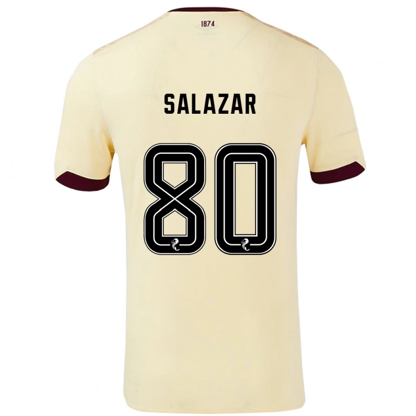 Danxen Kid Andrés Salazar #80 Cream Burgundy Away Jersey 2024/25 T-Shirt