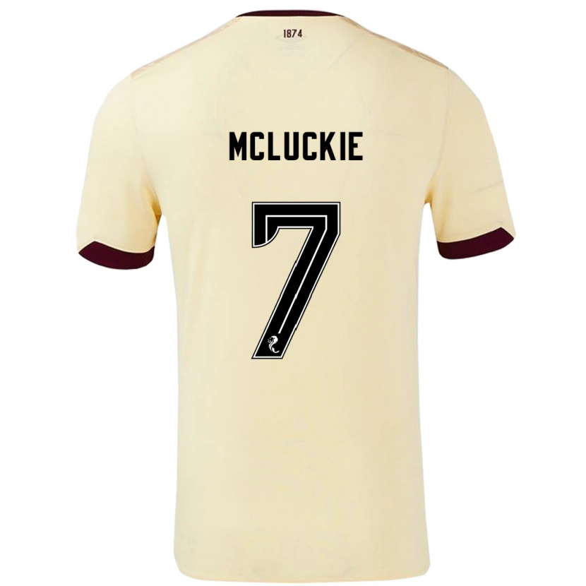 Danxen Kid Bobby Mcluckie #7 Cream Burgundy Away Jersey 2024/25 T-Shirt