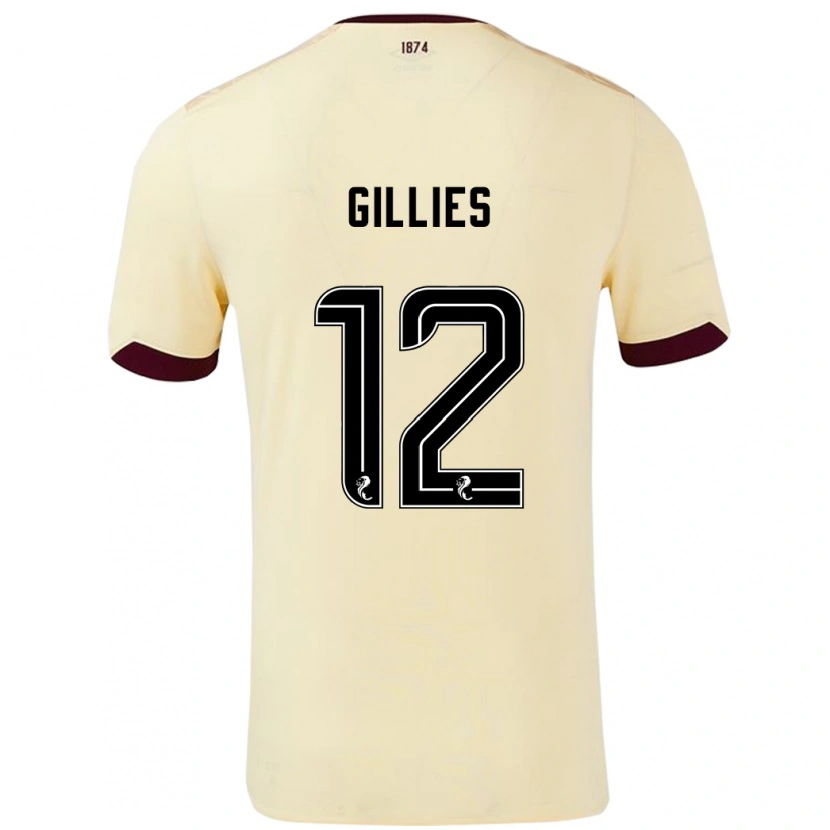 Danxen Kid Matthew Gillies #12 Cream Burgundy Away Jersey 2024/25 T-Shirt