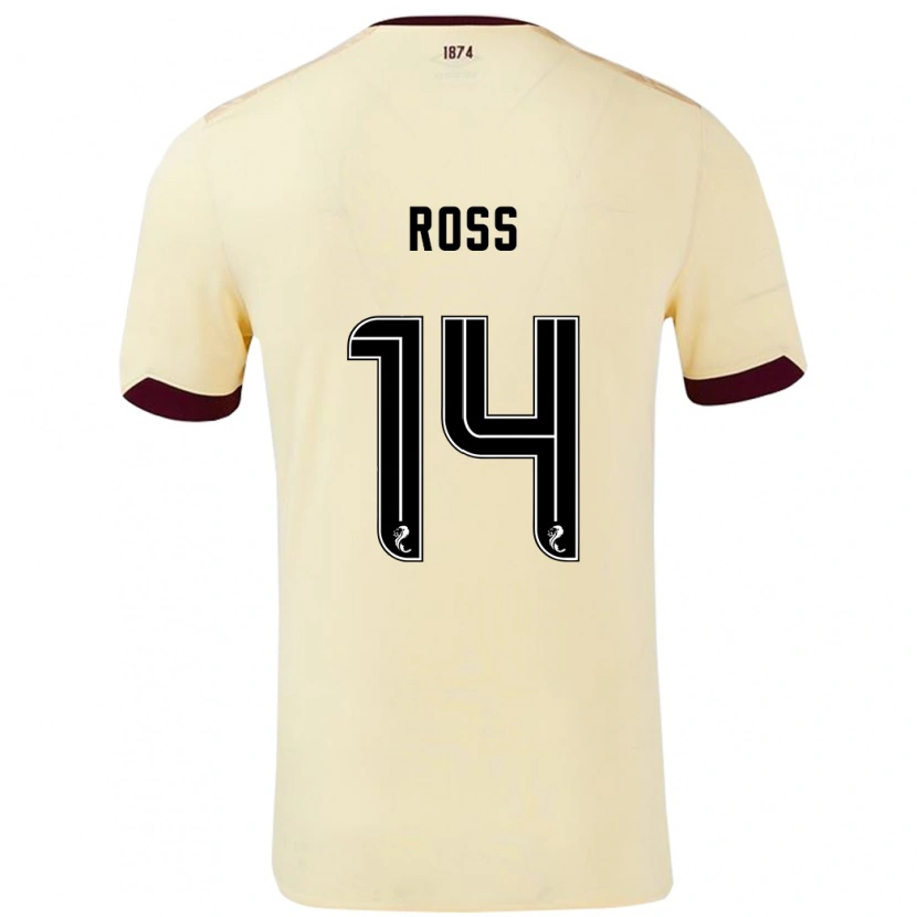 Danxen Kid Mackenzie Ross #14 Cream Burgundy Away Jersey 2024/25 T-Shirt